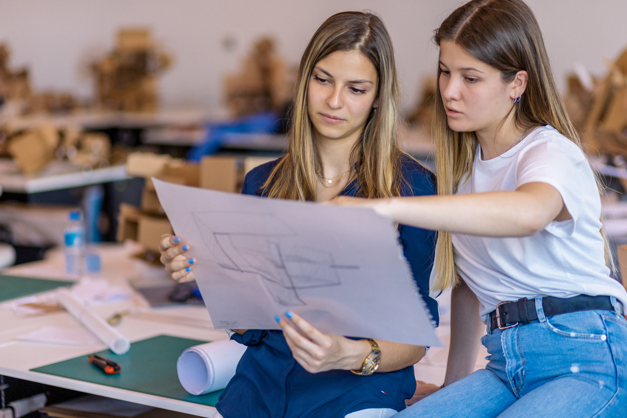 Young architects women in business meeting